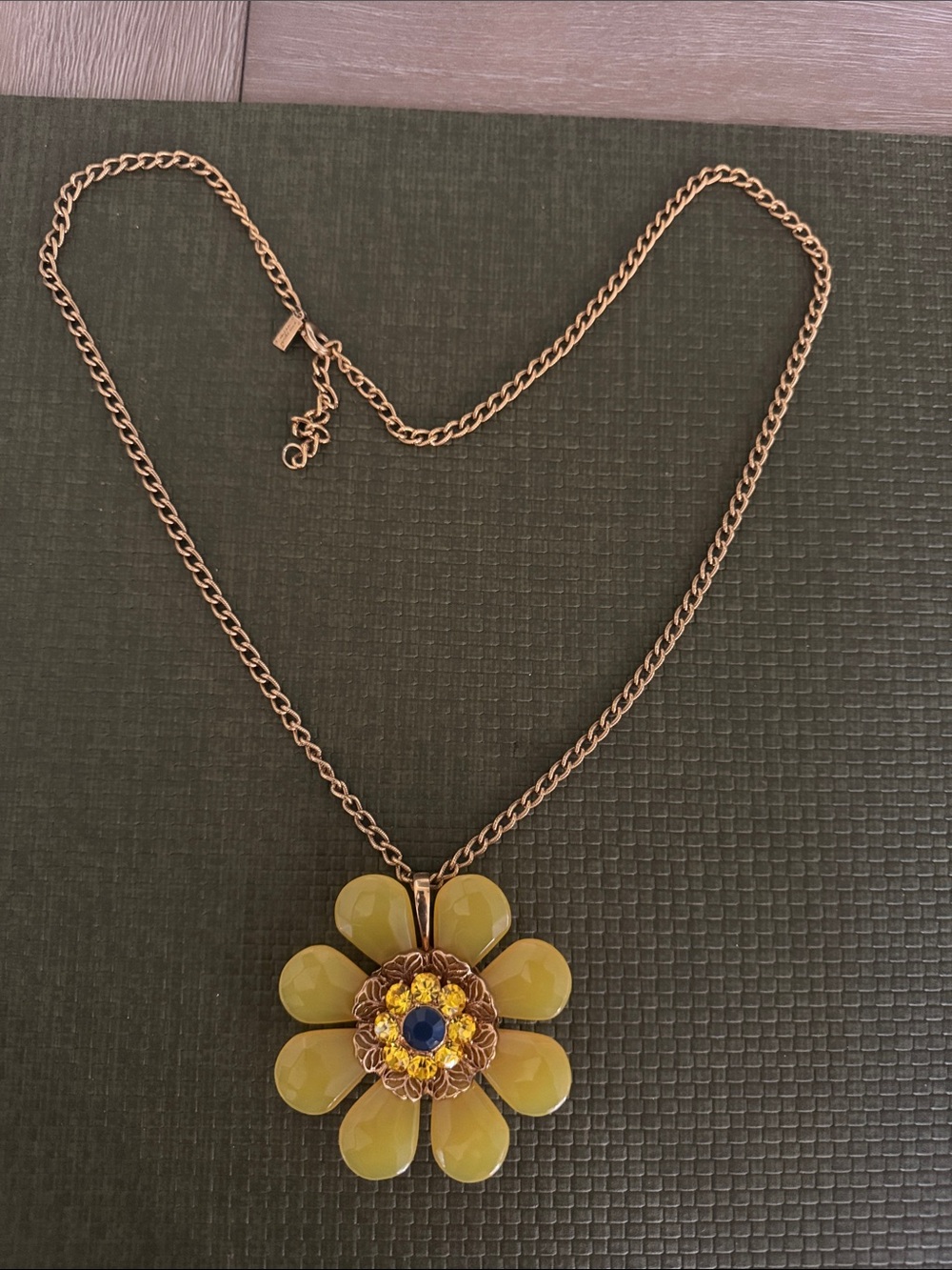 Yellow Flower Pendant Necklace - Women Jewelry